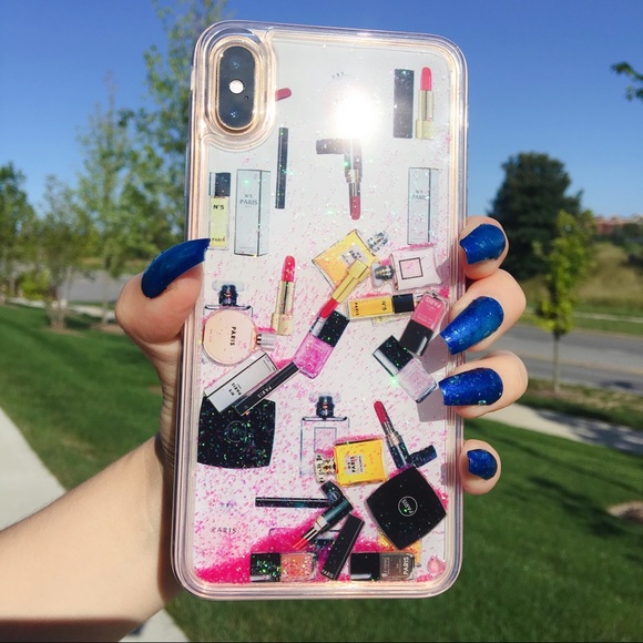 Glitter Quicksand Cosmetics Make Up Phone Case - Picture 3 of 7